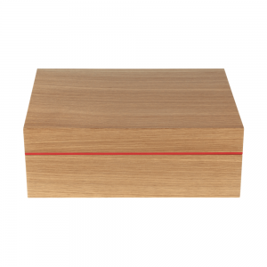 Zino Z80 Humidor - Natural Oak and Red - 80 Cigar Capacity