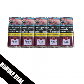 BUNDLE DEAL - Alsbo Ruby (Formerly Cherry) Pipe Tobacco - 5 x 50g Pouch