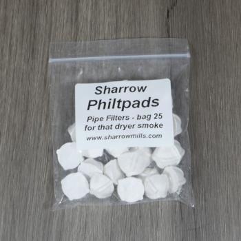 Sharrow Philtpads White Chalk Pipe Filter - Bag of 25