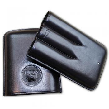 Dunhill Bulldog Cigar Case Robusto - Black - Fits 3 Cigars