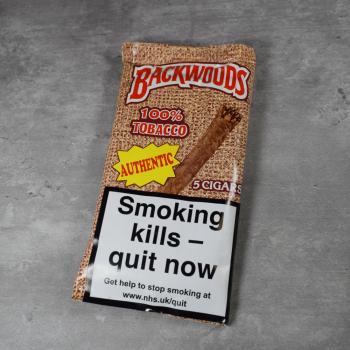 Backwoods Authentic (Light Brown) Cigars - Pack of 5