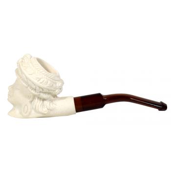 Meerschaum Small Victorian Lady Bent Fishtail Pipe (MEER83)