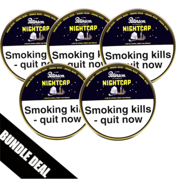 Bundle Deal - Peterson Nightcap Pipe Tobacco - 5 x 50g tin (Formerly Dunhill Range)
