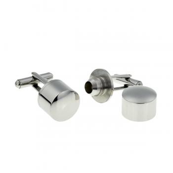 Cigar Punch Chrome Cufflinks