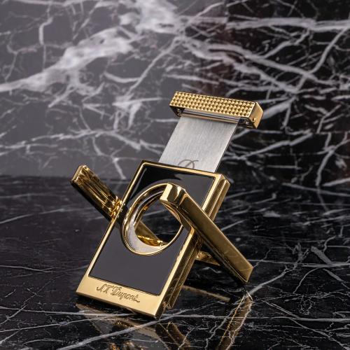 ST Dupont Cigar Cutter & Cigar Stand - Black & Gold