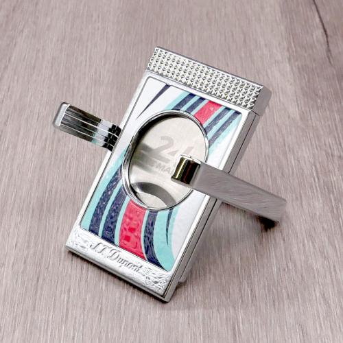 ST Dupont Limited Edition Cigar Cutter & Cigar Stand - White & Chrome 24H Le Mans