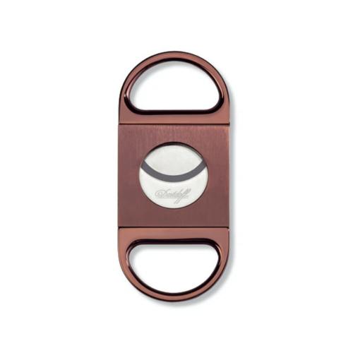 Davidoff Double Blade Cigar Cutter - Brushed Brown