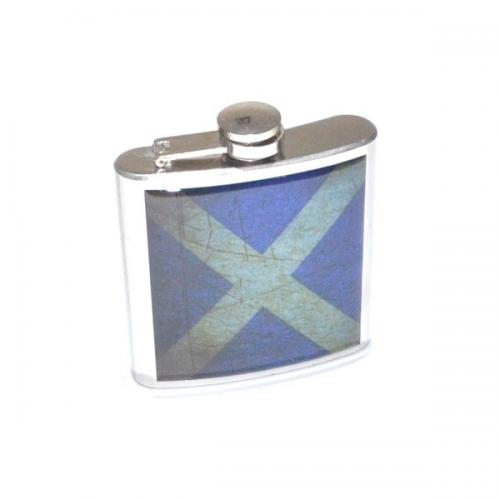 Distressed Scottish Flag Design 6oz Hip Flask