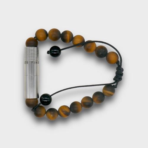 Les Fines Lames - The Cigar Punch Bracelet - Connoisseur Matte Tiger Eye
