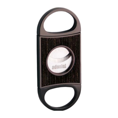Adorini Fusion Double Blade Cutter - Gun Metal Oak