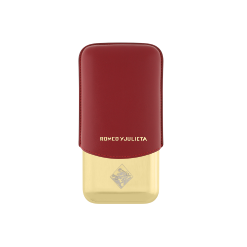 ST Dupont Metal Base Cigar Case - Romeo Y Julieta Golden White - Holds 3 Cigars