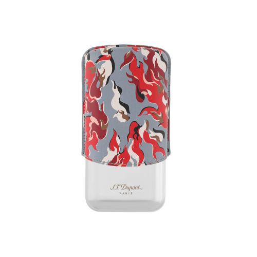 ST Dupont Cigar Case - Camo Red - Holds 3 Cigars