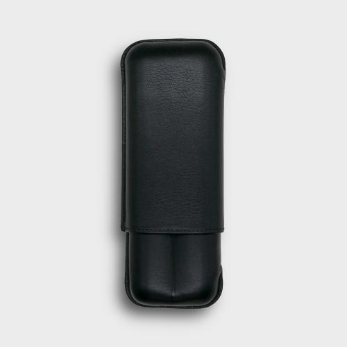 Recife Chesterfield Culture Black Dahlia Leather Cigar Case - 2 Cigar Capacity