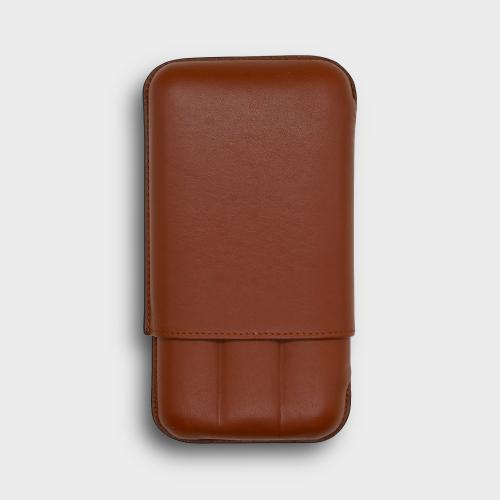 Recife Chesterfield Culture Totally Nuts Leather Cigar Case - 3 Cigar Capacity