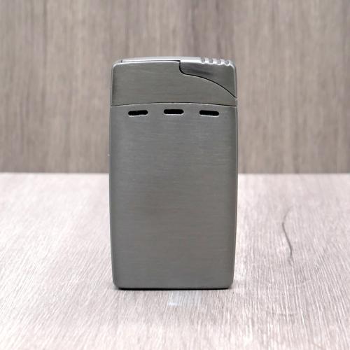 Winjet Angled 2 Jet Gas Lighter with 60 Ring Gauge Cigar Cutter - Matte Grey