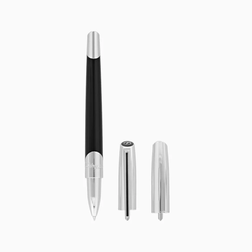 ST Dupont Rollerball Pen - Silver & Black