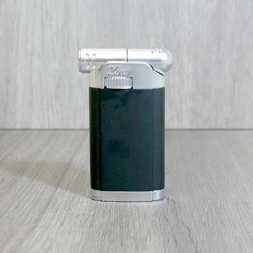 Zino Pipe Lighter - Matte Black and Chrome