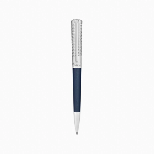 ST Dupont Ballpoint Pen - Liberté - Pearly Blue & Firehead Palladium Trim