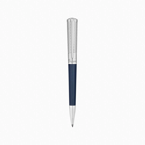 ST Dupont Ballpoint Pen - Libert? - Pearly Blue & Firehead Palladium Trim