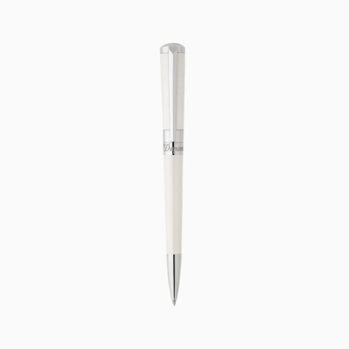 ST Dupont Ballpoint Pen - Liberté - Pearlescent White & Palladium