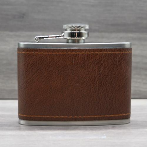 Honest 4oz Stainless Steel Hip Flask - Dark Brown