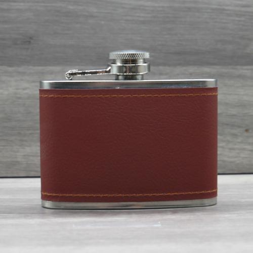 Honest 4oz Stainless Steel Hip Flask - Light Brown