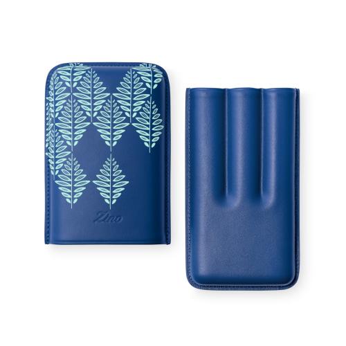 Zino XL-3 Leather Cigar Case - 3 Cigars RG 60 - Blue Line Limited Edition