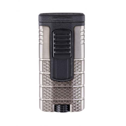 Xikar Tactical Triple Jet Flame Cigar Lighter - Gunmetal & Black