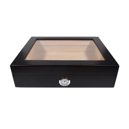 Oxford Black Humidor Glass Window - 20 Capacity