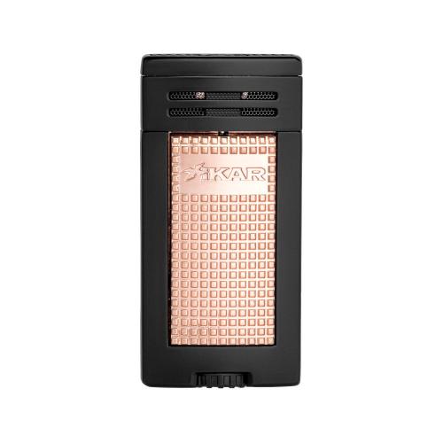 Xikar ION Double Jet Flame Lighter - Black & Rose Gold