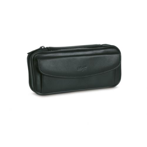 Davidoff Black Leather Case for 2 Pipes