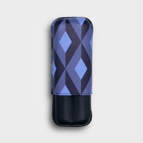 Recife Urbaine Space Blue Leather Cigar Case - 2 Cigar Capacity