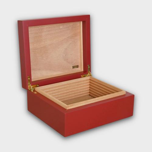 Adorini Medium Deluxe Bordeaux Cigar Humidor - 75 Cigar Capacity (AD191)