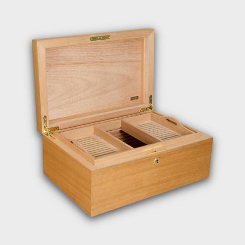 Adorini Oak Specially Selected Grande Deluxe Cigar Humidor - 150 Cigar Capacity (ADO195)