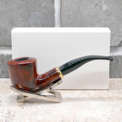 Aldo Morelli Fiorita Cherry 494 Smooth 9mm Filter Bent Fishtail Pipe (AMF118)