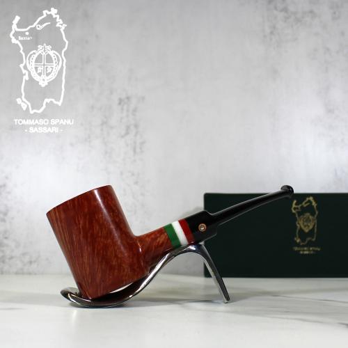 Tommaso Spanu Briar F2 Tricolour Straight Fishtail Pipe (ART299)