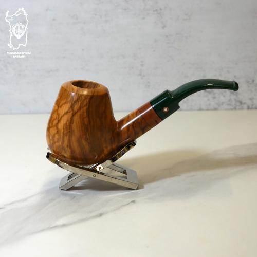 Tomasso Spanu Olivewood Fishtail Pipe (ART483)