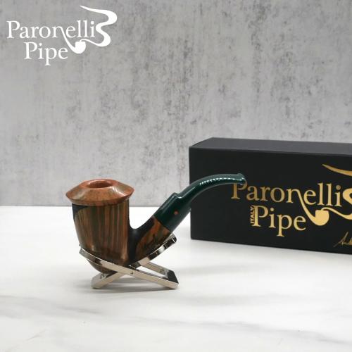 Ariberto Paronelli Half Rustic Calabash Fishtail Pipe (ART554)