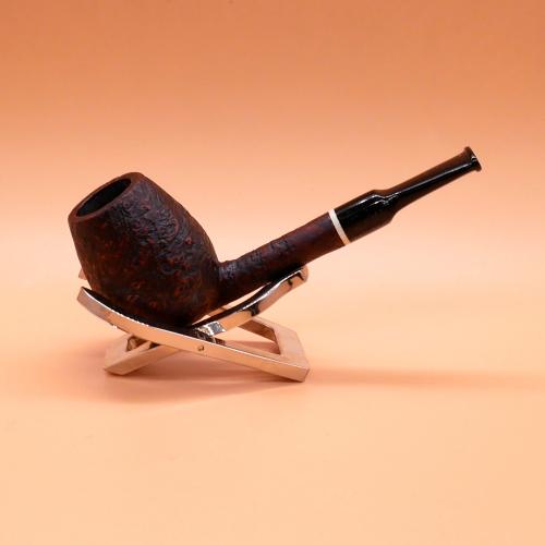 Proxima Egg Brown Sandblast Fishtail Mouthpiece Pipe (ART677)
