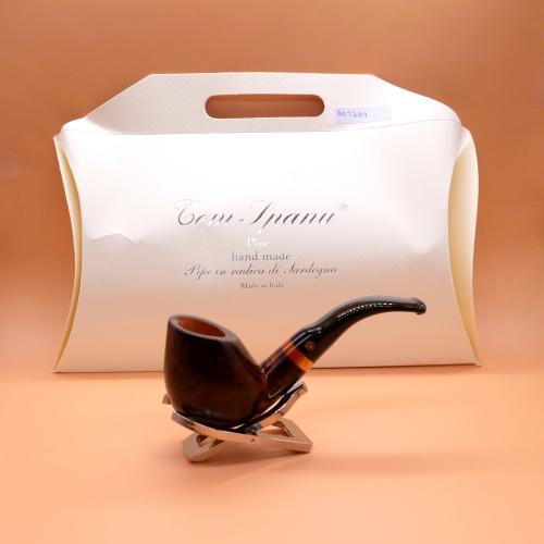 Tommaso Spanu Briar F1 Bent Freehand Fishtail Pipe (ART688)