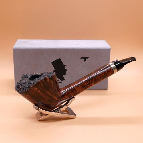 Talamona Di Paolo Croci Old Danish XL Freehand Flame Grain Fishtail Pipe (ART700)