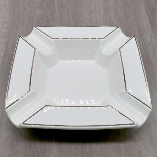 Tycoon 4 Position Cigar Ashtray - White & Copper