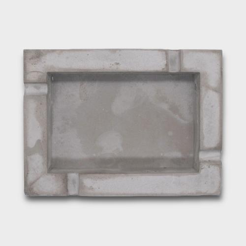 Angelo Cement Rectangle 4 Position Ashtray - Grey