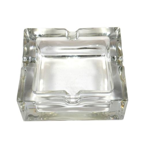 Square Glass Cigar Ashtray - 4 Cigar Position