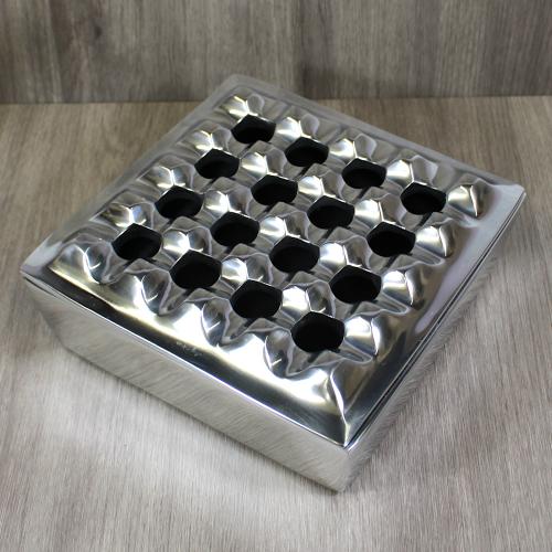 Aluminium 16 Position Square Cigar Ashtray