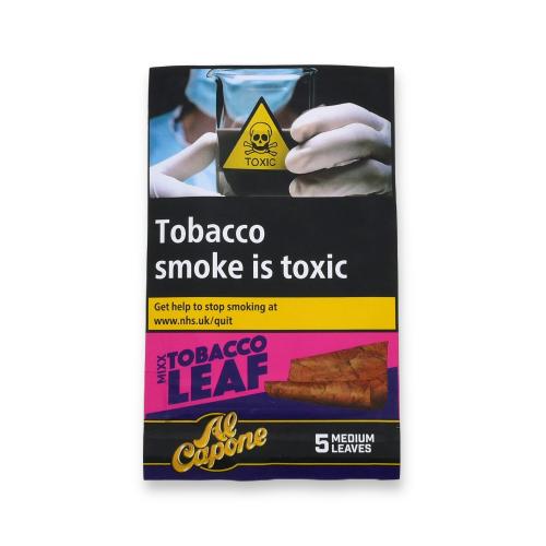 Al Capone 100% Tobacco Leaf Wrap - Mixx - 1 Pack of 5 Medium Leaves