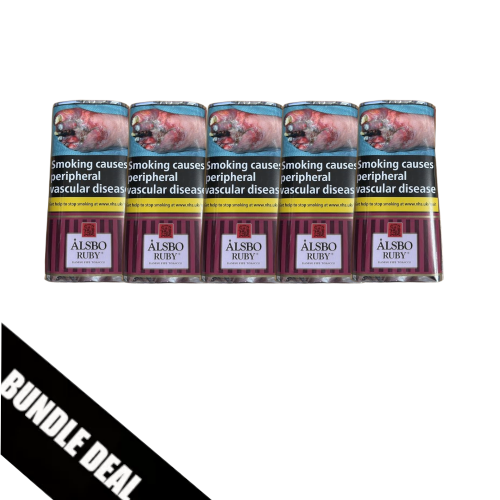 BUNDLE DEAL - Alsbo Ruby (Formerly Cherry) Pipe Tobacco - 5 x 50g Pouch