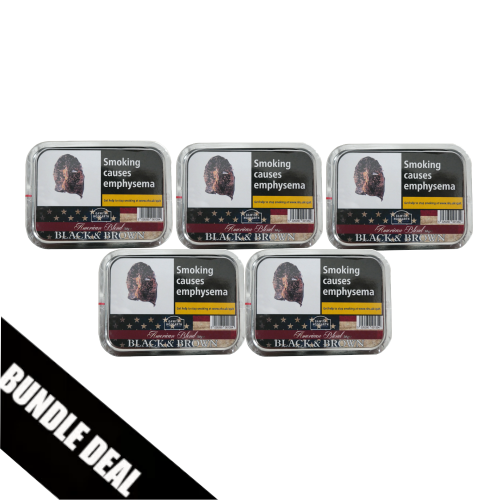BUNDLE DEAL - American Blends Black and Brown Pipe Tobacco 5 x 50g Tin
