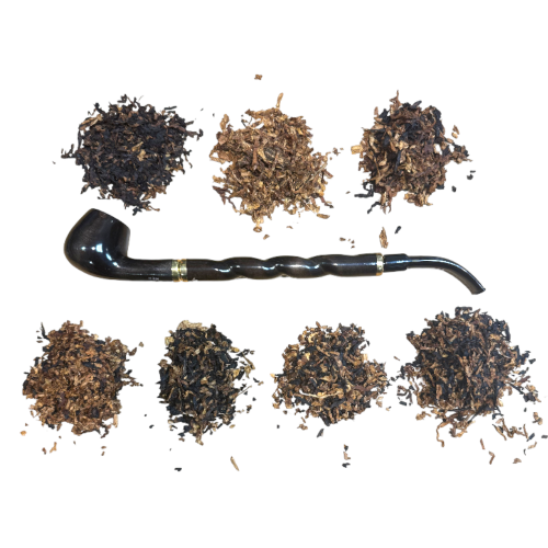 The Ultimate Ashton Pipe Tobacco Sampler - Bent Albert Pipe & 7 x 5g