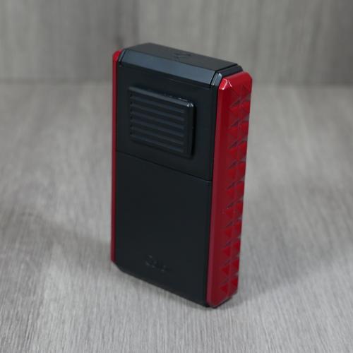 Colibri Quasar Astoria Triple Jet Flame Lighter - Red and Black